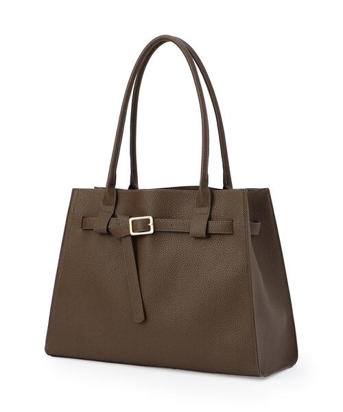 NATURAL BEAUTY BASIC(ナチュラルビューティーベーシック)の「〈A4収納可〉ベルテッドシュリンクトート(トートバッグ・レディース・ブラック/ブラウン・フリ-/-)」の3枚目の写真