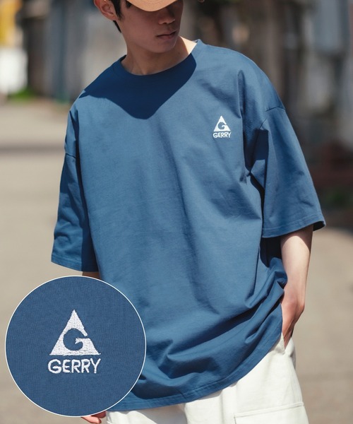 En serio TOKYO（エンソリオトーキョー）の「【GERRY】半袖ワンポイントロゴ刺繍Tシャツ 32-9126G-XJ（Tシャツ/カットソー・メンズ・カーキ/オートミール/ホワイト/ダークブルー/ブラック・LARGE/X-LARGE/MEDIUM/SMALL）」の5枚目の写真