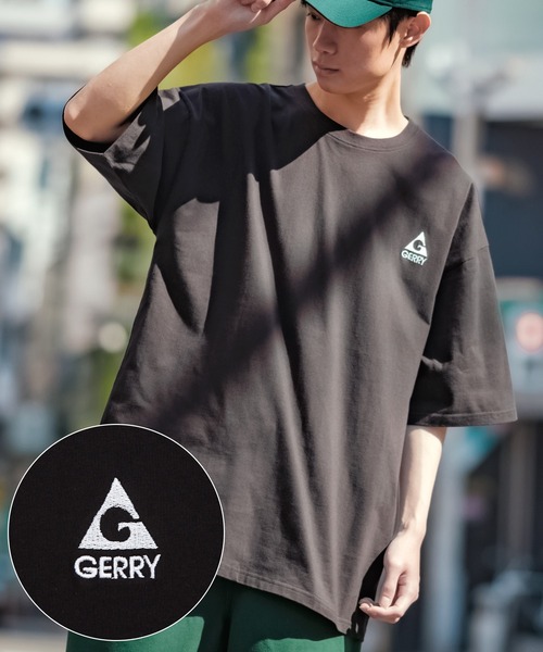 En serio TOKYO（エンソリオトーキョー）の「【GERRY】半袖ワンポイントロゴ刺繍Tシャツ 32-9126G-XJ（Tシャツ/カットソー・メンズ・カーキ/オートミール/ホワイト/ダークブルー/ブラック・LARGE/X-LARGE/MEDIUM/SMALL）」の2枚目の写真
