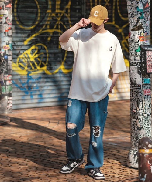 En serio TOKYO（エンソリオトーキョー）の「【GERRY】半袖ワンポイントロゴ刺繍Tシャツ 32-9126G-XJ（Tシャツ/カットソー・メンズ・カーキ/オートミール/ホワイト/ダークブルー/ブラック・LARGE/X-LARGE/MEDIUM/SMALL）」の8枚目の写真