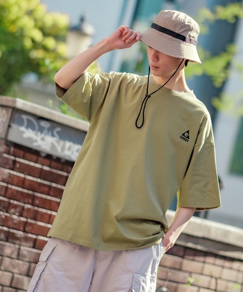 En serio TOKYO（エンソリオトーキョー）の「【GERRY】半袖ワンポイントロゴ刺繍Tシャツ 32-9126G-XJ（Tシャツ/カットソー・メンズ・カーキ/オートミール/ホワイト/ダークブルー/ブラック・LARGE/X-LARGE/MEDIUM/SMALL）」の15枚目の写真