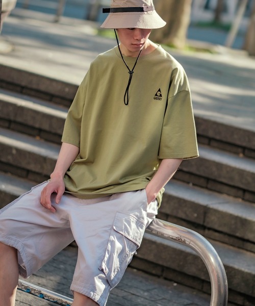 En serio TOKYO（エンソリオトーキョー）の「【GERRY】半袖ワンポイントロゴ刺繍Tシャツ 32-9126G-XJ（Tシャツ/カットソー・メンズ・カーキ/オートミール/ホワイト/ダークブルー/ブラック・LARGE/X-LARGE/MEDIUM/SMALL）」の16枚目の写真