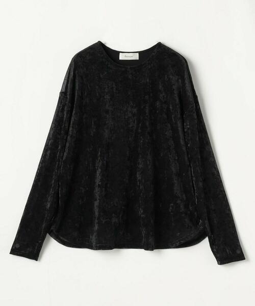 feerique(フィーリック)の「feerique ベロアチュールプルオーバー(Tシャツ/カットソー・レディース・ブラック/ネイビー・2/3)」の2枚目の写真