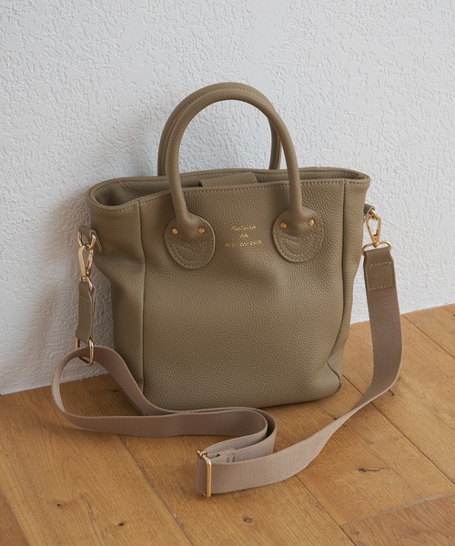 PUAL CE CIN(ピュアルセシン)の「【本革】レザー2WAYミニトートBAG(トートバッグ・レディース・ベージュ/ブラック・FREE)」の8枚目の写真