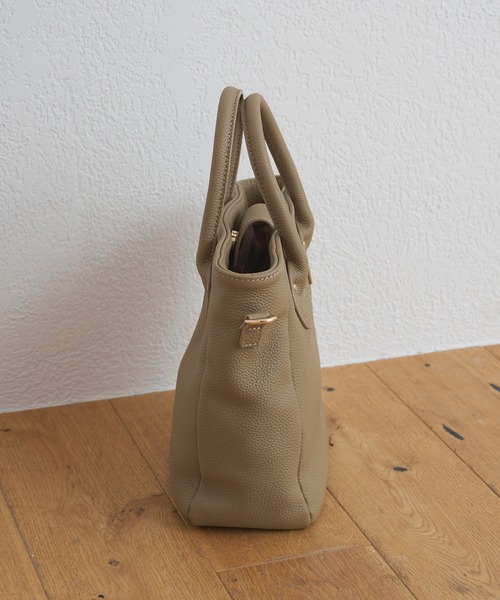 PUAL CE CIN(ピュアルセシン)の「【本革】レザー2WAYミニトートBAG(トートバッグ・レディース・ベージュ/ブラック・FREE)」の11枚目の写真