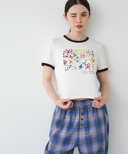 JEANASIS(ジーナシス)の「【kurry×JEANASIS】リンガーTEE/1043159(Tシャツ/カットソー・レディース・オレンジ/ホワイト/ブラック・FREE)」の15枚目の写真