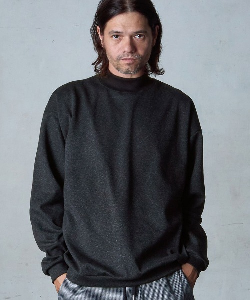 EGO TRIPPING（エゴトリッピング）の「mlt5776-LUXEWEAVE ハイネックプルオーバー(666351)（Tシャツ/カットソー・メンズ・ドット/ハウンドトゥース・46/48/50）」の2枚目の写真