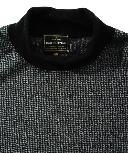 EGO TRIPPING（エゴトリッピング）の「mlt5776-LUXEWEAVE ハイネックプルオーバー(666351)（Tシャツ/カットソー・メンズ・ドット/ハウンドトゥース・46/48/50）」の6枚目の写真