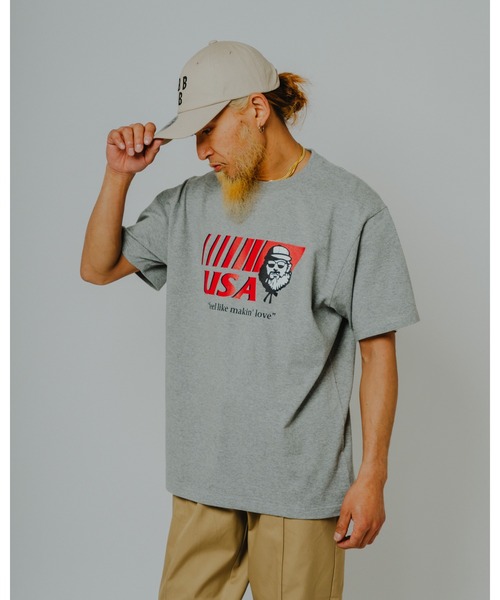 BIG MIKE（ビッグマイク）の「BIG MIKE ビッグマイク /26秋冬新作 チキンショップ ロゴ 半袖プリントTシャツ コットン アメカジ ユニセックス // 102628603（Tシャツ/カットソー・メンズ・ブラック/ホワイト/グレー系その他・LARGE/MEDIUM）」の5枚目の写真