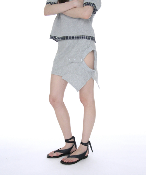 PARTIMENTO WOMEN（パルティメントウィメン）の「リワークドポロミニスカート_メランジ（スカート・レディース・その他・SMALL/MEDIUM）」の3枚目の写真