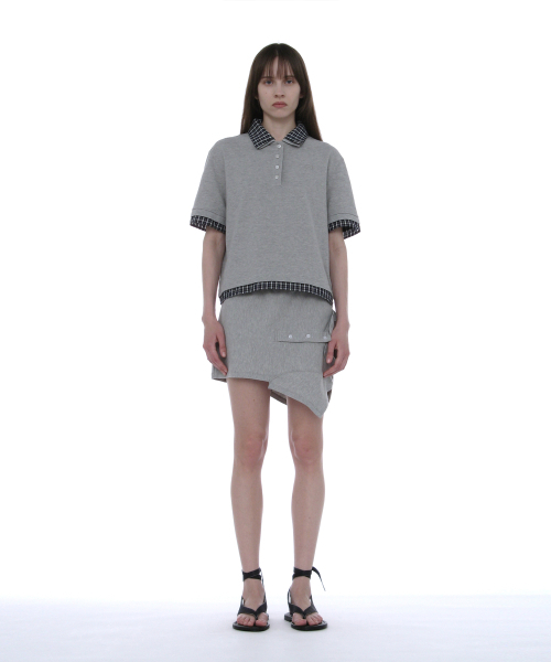 PARTIMENTO WOMEN（パルティメントウィメン）の「リワークドポロミニスカート_メランジ（スカート・レディース・その他・SMALL/MEDIUM）」の4枚目の写真