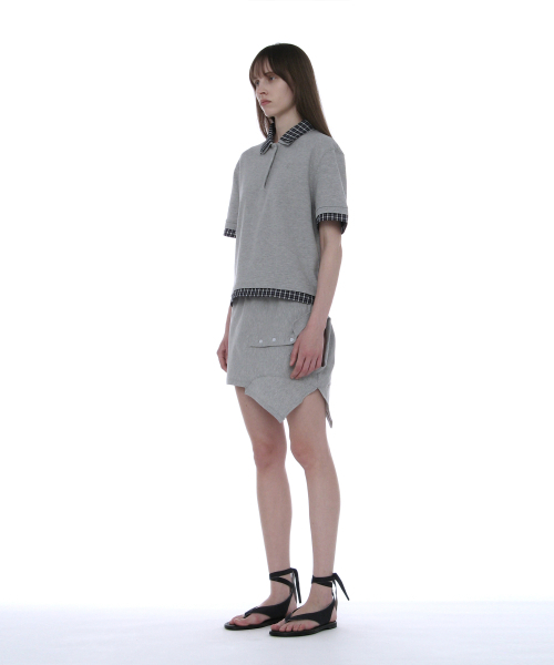 PARTIMENTO WOMEN（パルティメントウィメン）の「リワークドポロミニスカート_メランジ（スカート・レディース・その他・SMALL/MEDIUM）」の5枚目の写真