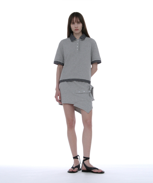PARTIMENTO WOMEN（パルティメントウィメン）の「リワークドポロミニスカート_メランジ（スカート・レディース・その他・SMALL/MEDIUM）」の7枚目の写真