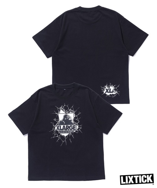 LIXTICK(リックスティック)の「XLARGE×LIXTICK CRACK WALL OG S/S TEE(Tシャツ/カットソー・メンズ・ブラック/グリーン/ホワイト・L/S/M/XL)」の2枚目の写真