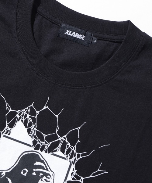 LIXTICK(リックスティック)の「XLARGE×LIXTICK CRACK WALL OG S/S TEE(Tシャツ/カットソー・メンズ・ブラック/グリーン/ホワイト・L/S/M/XL)」の4枚目の写真