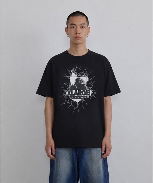 LIXTICK(リックスティック)の「XLARGE×LIXTICK CRACK WALL OG S/S TEE(Tシャツ/カットソー・メンズ・ブラック/グリーン/ホワイト・L/S/M/XL)」の10枚目の写真