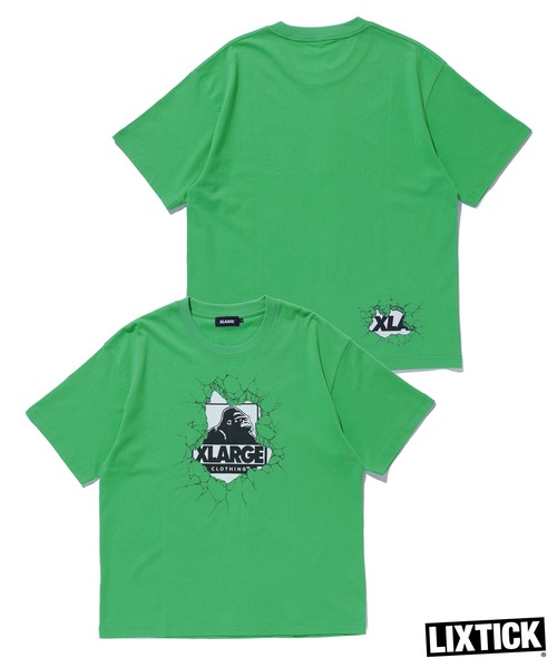 LIXTICK(リックスティック)の「XLARGE×LIXTICK CRACK WALL OG S/S TEE(Tシャツ/カットソー・メンズ・ブラック/グリーン/ホワイト・L/S/M/XL)」の21枚目の写真