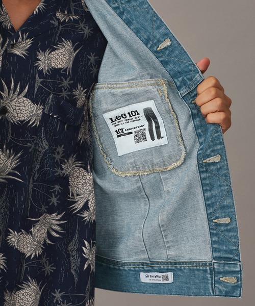 Lee(リー)の「【101 101周年記念特別モデル】ANNIVERSARY 101 RIDERS JACKET セットアップ可(デニムジャケット・メンズ・ライトインディゴブルー・X-LARGE/LARGE/MEDIUM/SMALL)」の17枚目の写真