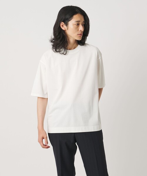 UNITED ARROWS(ユナイテッドアローズ)の「ALBINI アルビニ トリコット Tシャツ 抗菌防臭(Tシャツ/カットソー・メンズ・ホワイト/ブラック/ダークグレー・S/M/L/XL)」の2枚目の写真