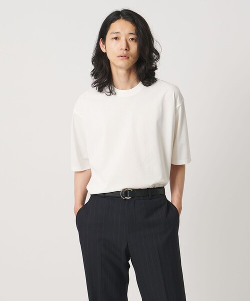 UNITED ARROWS(ユナイテッドアローズ)の「ALBINI アルビニ トリコット Tシャツ 抗菌防臭(Tシャツ/カットソー・メンズ・ホワイト/ブラック/ダークグレー・S/M/L/XL)」の4枚目の写真