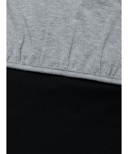 UGLY SHADOW(アグリーシャドウ)の「シャーリングコントラストタンクトップ(グレー)(Tシャツ/カットソー・レディース・その他・1/2)」の2枚目の写真