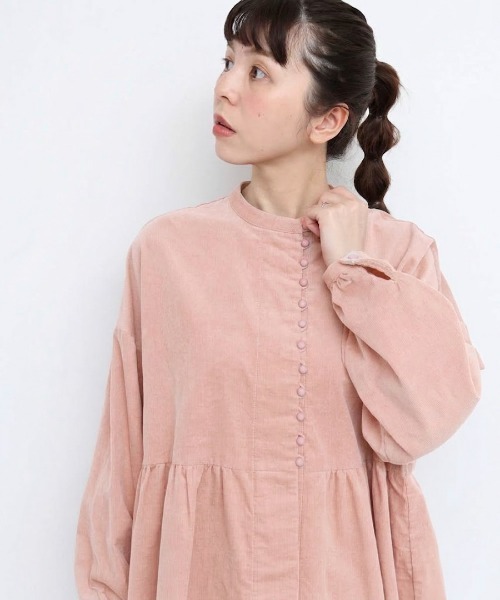 l'atelier du savon(アトリエドサボン)の「シャツコール ころころボタンブラウス(シャツ/ブラウス・レディース・ボルドー/サックスブルー/ピンク/アイボリー・FREE)」の3枚目の写真