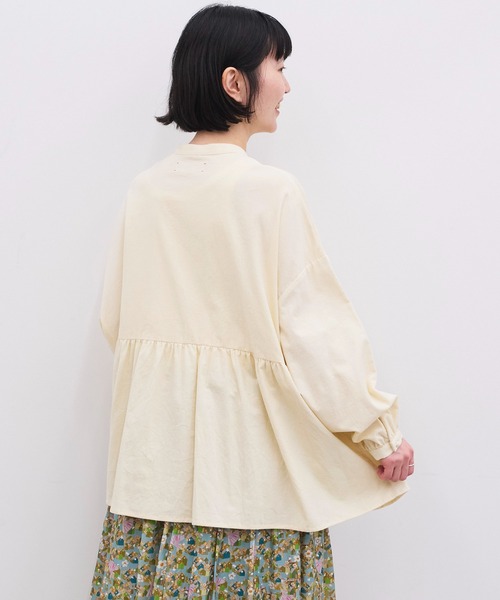 l'atelier du savon(アトリエドサボン)の「シャツコール ころころボタンブラウス(シャツ/ブラウス・レディース・ボルドー/サックスブルー/ピンク/アイボリー・FREE)」の11枚目の写真