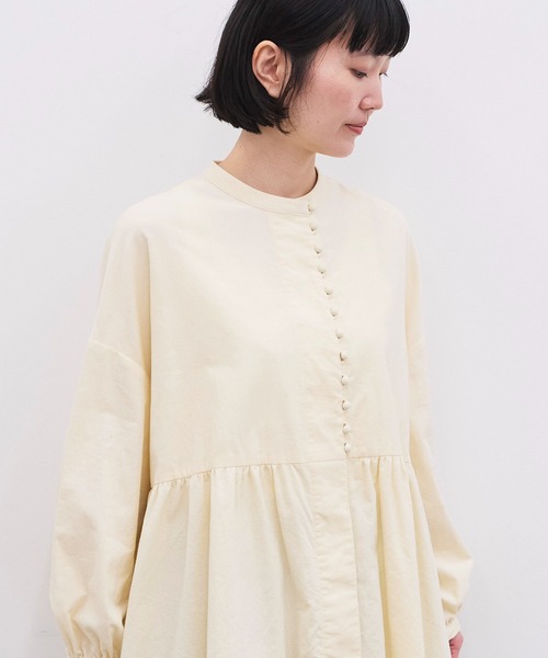 l'atelier du savon(アトリエドサボン)の「シャツコール ころころボタンブラウス(シャツ/ブラウス・レディース・ボルドー/サックスブルー/ピンク/アイボリー・FREE)」の9枚目の写真