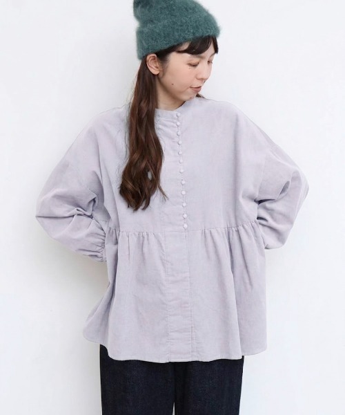 l'atelier du savon(アトリエドサボン)の「シャツコール ころころボタンブラウス(シャツ/ブラウス・レディース・ボルドー/サックスブルー/ピンク/アイボリー・FREE)」の14枚目の写真