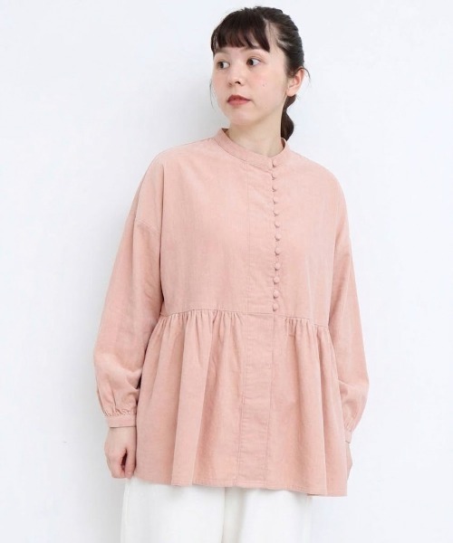 l'atelier du savon(アトリエドサボン)の「シャツコール ころころボタンブラウス(シャツ/ブラウス・レディース・ボルドー/サックスブルー/ピンク/アイボリー・FREE)」の20枚目の写真