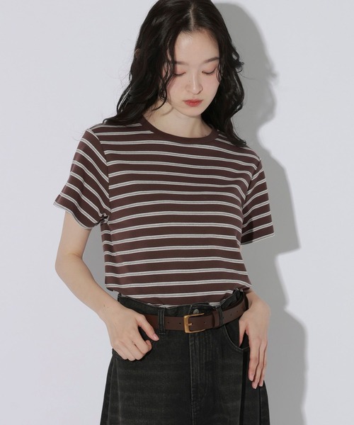 LAKOLE（ラコレ）の「＜多機能ウェア＞アソートチビTEE / 1054027（Tシャツ/カットソー・レディース・ブラウン/オフホワイト/ブラック/クリーム/アイボリー・LARGE/MEDIUM）」の4枚目の写真
