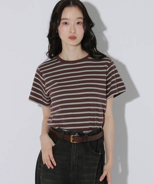 LAKOLE（ラコレ）の「＜多機能ウェア＞アソートチビTEE / 1054027（Tシャツ/カットソー・レディース・ブラウン/オフホワイト/ブラック/クリーム/アイボリー・LARGE/MEDIUM）」の11枚目の写真