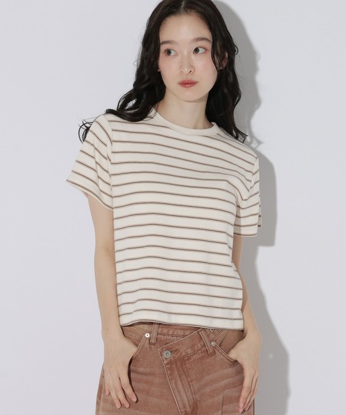 LAKOLE（ラコレ）の「＜多機能ウェア＞アソートチビTEE / 1054027（Tシャツ/カットソー・レディース・ブラウン/オフホワイト/ブラック/クリーム/アイボリー・LARGE/MEDIUM）」の15枚目の写真