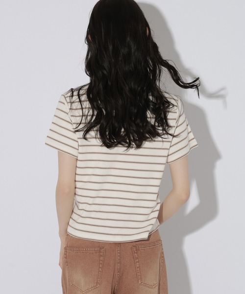 LAKOLE（ラコレ）の「＜多機能ウェア＞アソートチビTEE / 1054027（Tシャツ/カットソー・レディース・ブラウン/オフホワイト/ブラック/クリーム/アイボリー・LARGE/MEDIUM）」の17枚目の写真