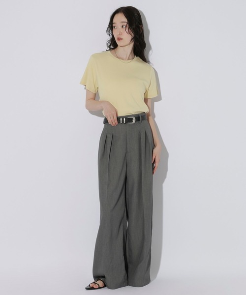 LAKOLE（ラコレ）の「＜多機能ウェア＞アソートチビTEE / 1054027（Tシャツ/カットソー・レディース・ブラウン/オフホワイト/ブラック/クリーム/アイボリー・LARGE/MEDIUM）」の19枚目の写真