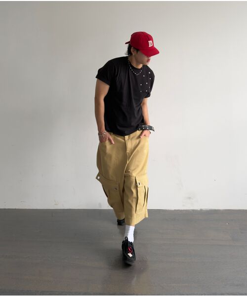 SCALLYWAG（スカリーワグ）の「クロスアイレットワイドカーゴバミューダパンツ[ベージュ]（その他パンツ・レディース・その他・SMALL/MEDIUM/LARGE）」の17枚目の写真