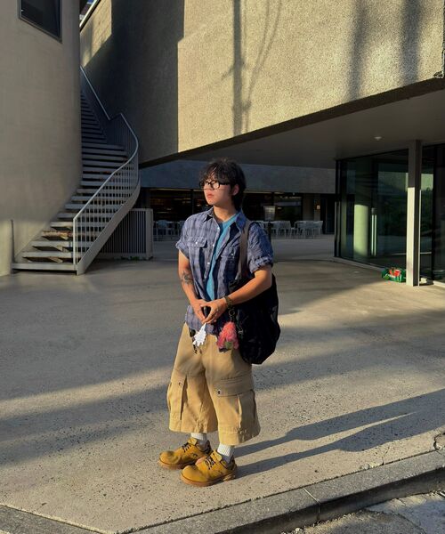 SCALLYWAG（スカリーワグ）の「クロスアイレットワイドカーゴバミューダパンツ[ベージュ]（その他パンツ・レディース・その他・SMALL/MEDIUM/LARGE）」の18枚目の写真