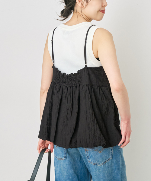Spick & Span(スピックアンドスパン)の「バルーンヘムキャミソール(キャミソール・レディース・ホワイト系その他/ブラック・FREE)」の11枚目の写真