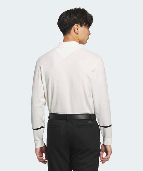 adidas(アディダス)の「ニット ポロシャツ 長袖【adidas Golf/アディダスゴルフ】(ポロシャツ・メンズ・オフホワイト・LARGE/MEDIUM/X-LARGE)」の2枚目の写真
