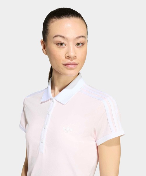 adidas（アディダス）の「テニス クラシック ポロシャツ / アディダス adidas（ポロシャツ・レディース・ピンク・XX-LARGE/LARGE/MEDIUM/SMALL/X-LARGE）」の3枚目の写真