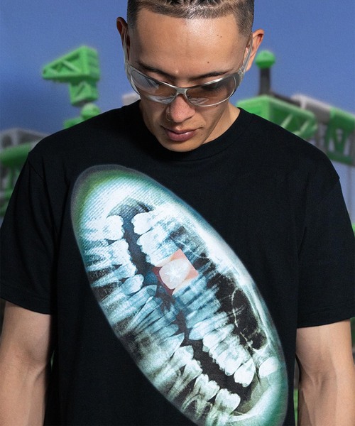 SAGE（セージ）の「SAGE / セイジ Panoramic Tee（Tシャツ/カットソー・メンズ・ブラック・LARGE/MEDIUM）」の8枚目の写真