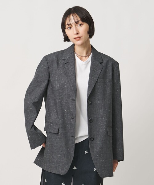 UNITED ARROWS(ユナイテッドアローズ)の「CANGIOLI テーラードジャケット(テーラードジャケット・レディース・ダークグレー・36/38)」の1枚目の写真