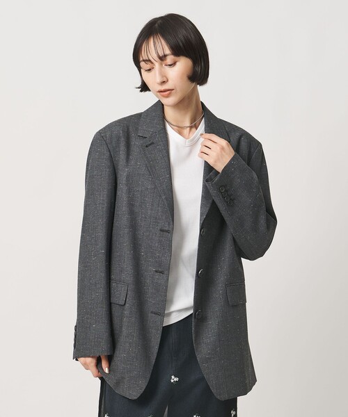 UNITED ARROWS(ユナイテッドアローズ)の「CANGIOLI テーラードジャケット(テーラードジャケット・レディース・ダークグレー・36/38)」の2枚目の写真