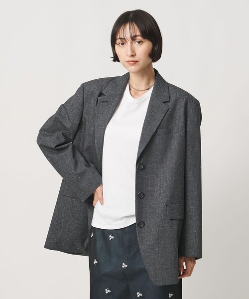 UNITED ARROWS(ユナイテッドアローズ)の「CANGIOLI テーラードジャケット(テーラードジャケット・レディース・ダークグレー・36/38)」の3枚目の写真