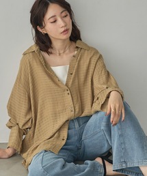 ドビーチェック 袖2WAYオーバーサイズシャツ