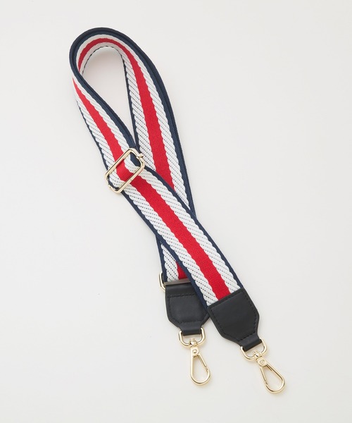 Breath TOPKAPI(ブレストプカピ)の「【Breath TOPKAPI】38mm ストライプテープショルダー ベルト(ショルダーバッグ・レディース・ネイビー/イエロー/ブラック/グリーン・FREE)」の4枚目の写真