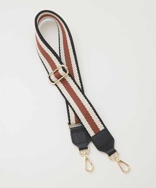 Breath TOPKAPI(ブレストプカピ)の「【Breath TOPKAPI】38mm ストライプテープショルダー ベルト(ショルダーバッグ・レディース・ネイビー/イエロー/ブラック/グリーン・FREE)」の9枚目の写真