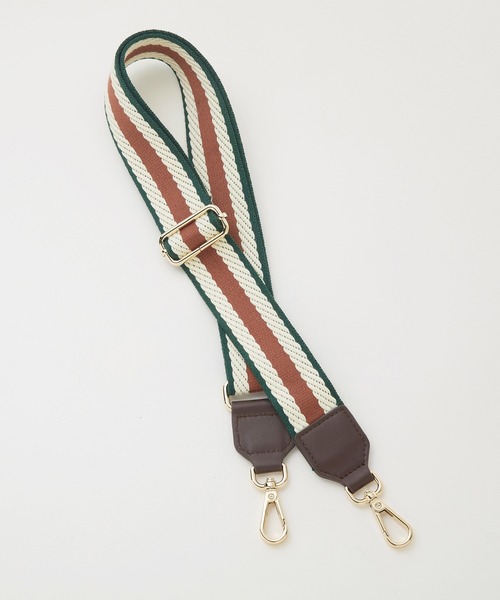 Breath TOPKAPI(ブレストプカピ)の「【Breath TOPKAPI】38mm ストライプテープショルダー ベルト(ショルダーバッグ・レディース・ネイビー/イエロー/ブラック/グリーン・FREE)」の10枚目の写真