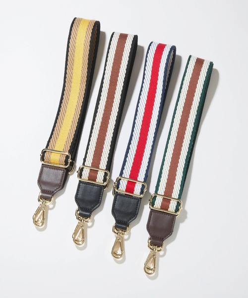 Breath TOPKAPI(ブレストプカピ)の「【Breath TOPKAPI】38mm ストライプテープショルダー ベルト(ショルダーバッグ・レディース・ネイビー/イエロー/ブラック/グリーン・FREE)」の12枚目の写真