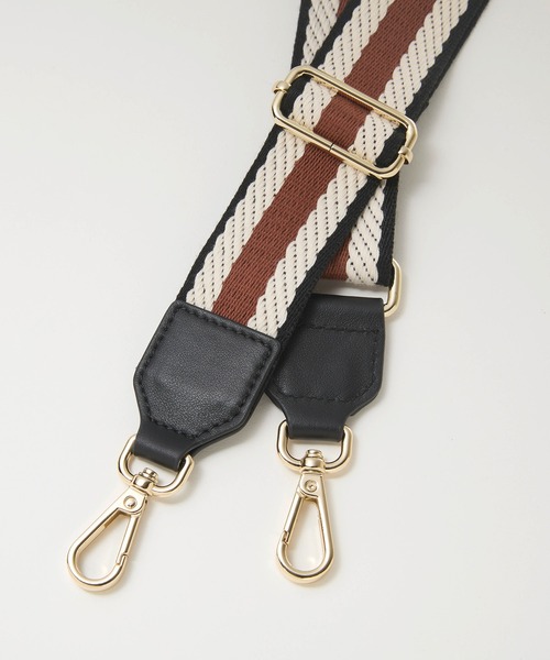 Breath TOPKAPI(ブレストプカピ)の「【Breath TOPKAPI】38mm ストライプテープショルダー ベルト(ショルダーバッグ・レディース・ネイビー/イエロー/ブラック/グリーン・FREE)」の13枚目の写真